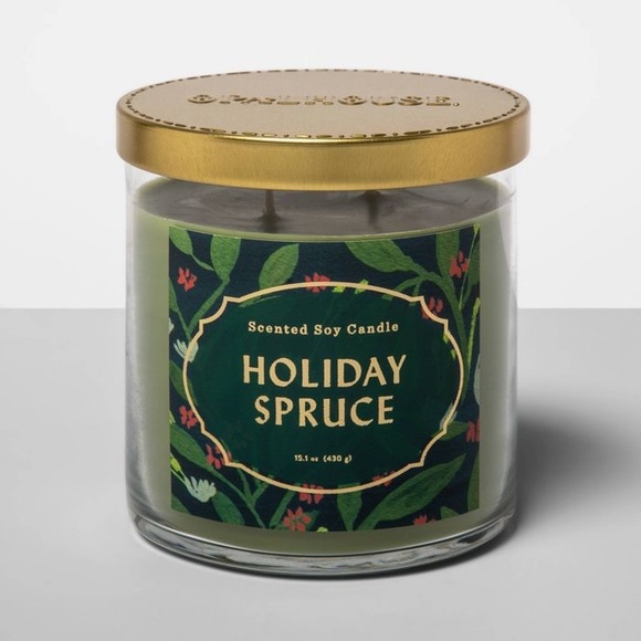 OpalHouse Holiday Spruce Soy Jar Lidded Candle NEW - Picture 1 of 2